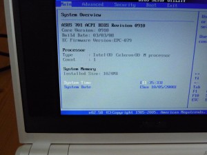 Im BIOS werden nun 1024 MB RAM angezeigt.