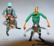 Action-figures made from Ethernet cable